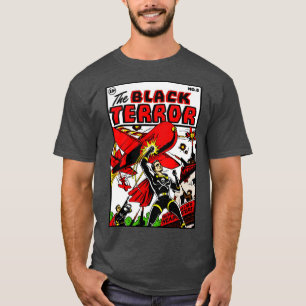 1940クラシック年代のブラック・テロTシャツ Tシャツ