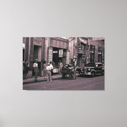 1940スペイン通り写真ロペス美しいパーラー キャンバスプリント (正面)