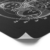 1940ヴィンテージカメラ特許アートスケッチプリント ポスター (角)