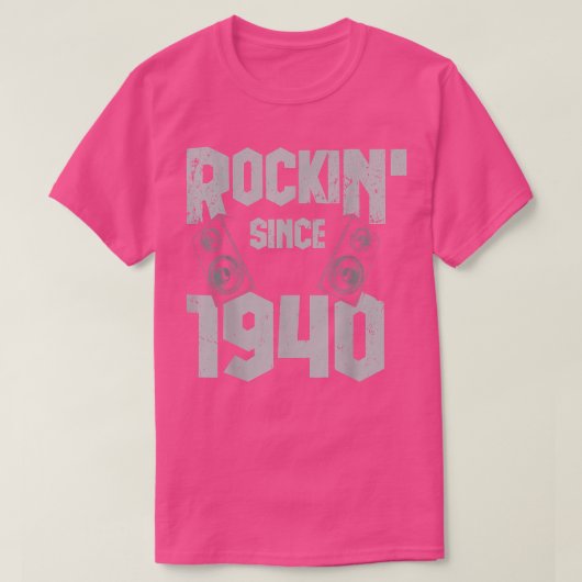 1940年からロックンロックヴィンテージファン82th Bir Tシャツ (デザイン正面)