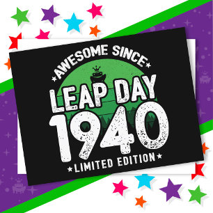 1940年から素晴らしい うるう年2月29日 誕生日 ポストカード