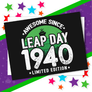 1940年から素晴らしい うるう年2月29日 誕生日 ポストカード