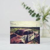 1940年のシボレーのクーペはNMの太陽の下で風化。 ポストカード (スタンド正面)