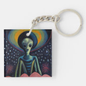 1940年のスタイルエイリアンとハロー キーホルダー (裏面)