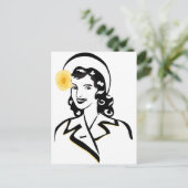 1940年の女性 ポストカード (スタンド正面)