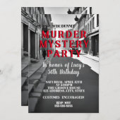 1940年のwhodunit殺人事件の謎1940スタイルディナーパーティー 招待状 (正面/裏面)