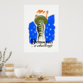 1940年のWPA民主主義 ポスター (キッチン)