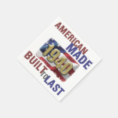 1940年アメリカンメイド80誕生日 スタンダードカクテルナプキン (角)