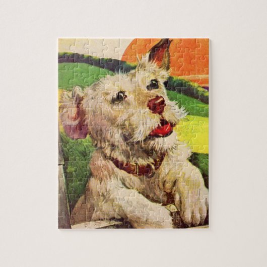1940年代かわいいテリア犬 ジグソーパズル (縦)