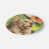 1940年代かわいいテリア犬 ペーパープレート (アングル)