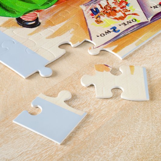 1940年代かわいい女の子と男の子と写真の本 ジグソーパズル (側面)