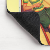 1940年代にボートに乗ってピンアップした少女 マウスパッド (コーナー)