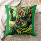 1940年代のイラストレーション海中ダイバー クッション (ブランケット)