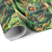 1940年代のイラストレーション海中ダイバー ラッピングペーパー (ロールコーナー)