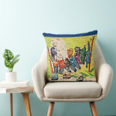 1940年代のカーターのinkとmama cat and kittens クッション (椅子)