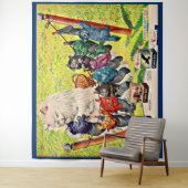1940年代のカーターのinkとmama cat and kittens タペストリー (インサイチュ)