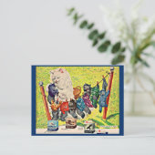 1940年代のカーターのinkとmama cat and kittens ポストカード (スタンド正面)