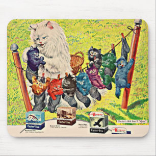 1940年代のカーターのinkとmama cat and kittens マウスパッド