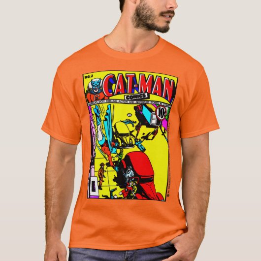1940年代のキャットマン・コミックTシャツ Tシャツ (正面)
