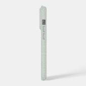 1940年代のクラシカルなブルーベルと淡いティール iPhoneケース (左側面)