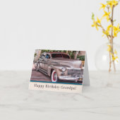 1940年代のクラシックハッピーバースデーグランパ カード (黄色い花)