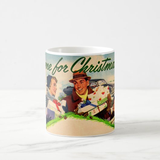 1940年代のクリスマスの故郷 コーヒーマグカップ (中央)