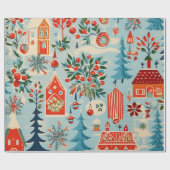 1940年代のクリスマスラッピング紙 ラッピングペーパー (フラット)