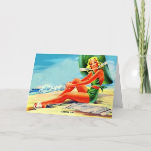 1940年代のグラマー・ガール カード (正面)