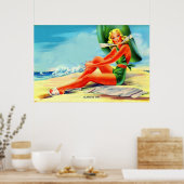 1940年代のグラマー・ガール ポスター (キッチン)