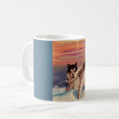 1940年代のシベリアのハスキー犬たちが自分のことをやっていた コーヒーマグカップ (正面左)