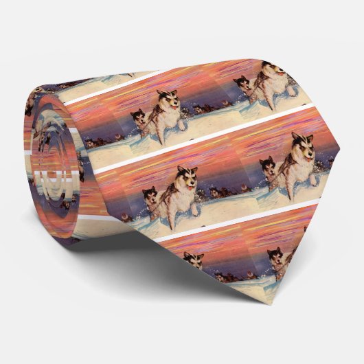 1940年代のシベリアのハスキー犬たちが行動する ネクタイ (ロール)