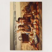 1940年代のシーサイドラブヴィンテージコースタルロマンス ジグソーパズル (縦)