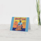 1940年代のスモーキージムのサツマイモクラートラベル ノートカード (正面)