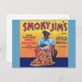 1940年代のスモーキージムのサツマイモクラートラベル ポストカード (正面/裏面)