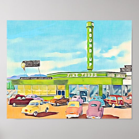 1940年代のダイナーストア ポスター (正面)