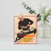 1940年代のチェスターフィールドのタバコとセーラー ポストカード (スタンド正面)