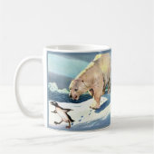 1940年代のホッキョクグマとペンギン コーヒーマグカップ (左)
