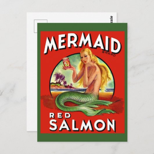1940年代のマーメイドサーモンはプリント ポストカード (正面/裏面)