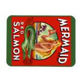 1940年代のマーメイドサーモン缶ラベル マグネット (横)