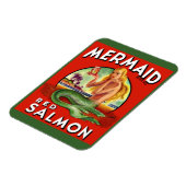 1940年代のマーメイドサーモン缶ラベル マグネット (左側)