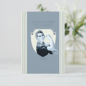 1940年代のレトロな愛国的な女性 出欠カード (スタンド正面)