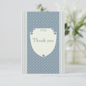 1940年代のヴィンテージストライプ&水玉模様軍隊レトロ 出欠カード (スタンド正面)