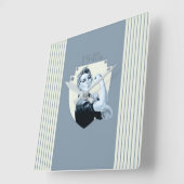 1940年代のヴィンテージレトロ愛国戦争女性 スクエア壁時計 (傾斜)