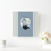 1940年代のヴィンテージレトロ愛国戦争女性 スクエア壁時計 (ホーム)