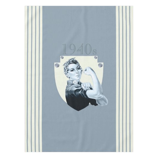 1940年代のヴィンテージ愛国女性40年代 テーブルクロス (正面)