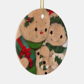 1940年代のヴィンテージ雪だるまカップル セラミックオーナメント (右)