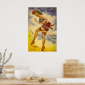 1940年代の入浴美しいおもしろいポスター ポスター (キッチン)