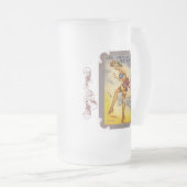 1940年代の入浴美しいすり付きおもしろいビールマグ フロストグラスビールジョッキ (正面右)