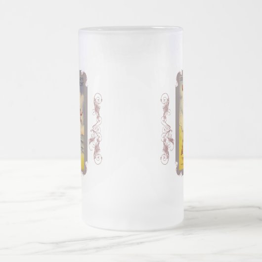 1940年代の入浴美しいすり付きおもしろいビールマグ フロストグラスビールジョッキ (中央)