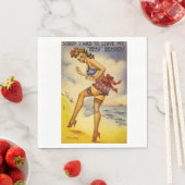 1940年代の入浴美しい おもしろい スタンダードランチョンナプキン (インサイチュ)